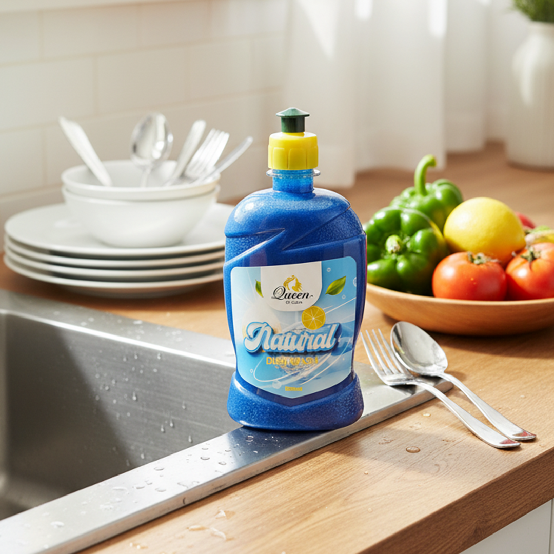 Queen of Clean™ Natural Dish Wash Liquid – 500ml | Tough on Grease, Gentle on Hands | Sparkling Clean & Fresh Fragrance - Image 2
