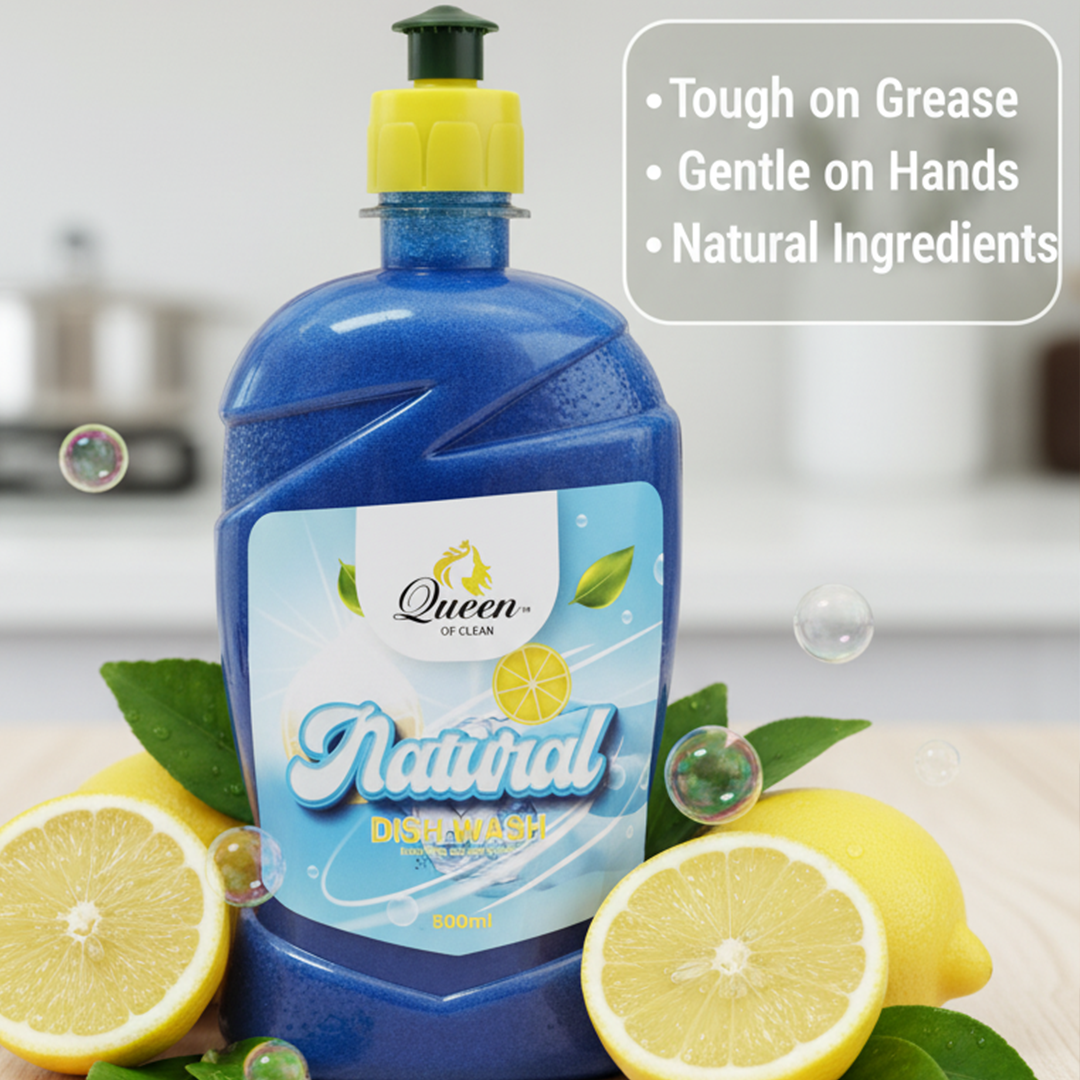 Queen of Clean™ Natural Dish Wash Liquid – 500ml | Tough on Grease, Gentle on Hands | Sparkling Clean & Fresh Fragrance - Image 5