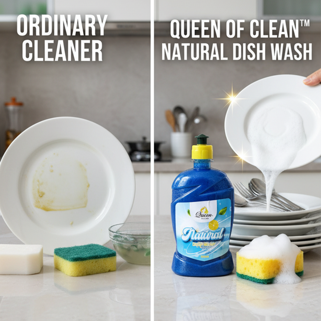 Queen of Clean™ Natural Dish Wash Liquid – 500ml | Tough on Grease, Gentle on Hands | Sparkling Clean & Fresh Fragrance - Image 6