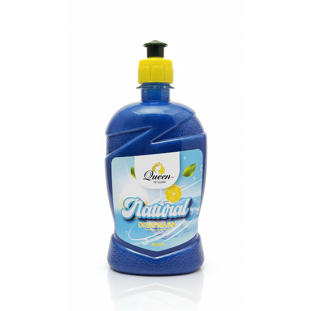 Queen of Clean™ Natural Dish Wash Liquid – 500ml | Tough on Grease, Gentle on Hands | Sparkling Clean & Fresh Fragrance